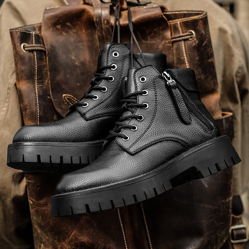 Damen Stiefeletten mit robustem Profil und seitlichem Reißverschluss EB