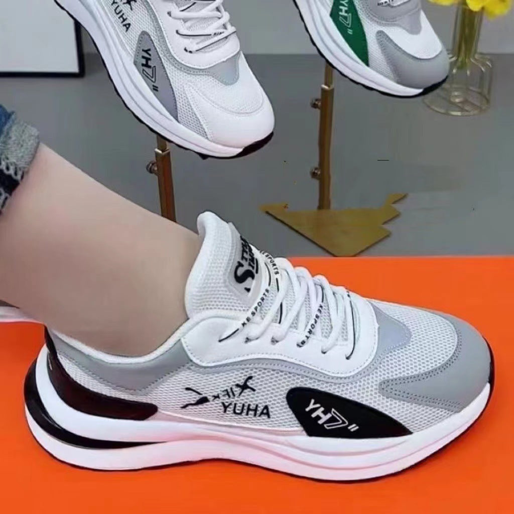 Damen modische und atmungsaktive Sneakers mit flexiblem Obermaterial EB
