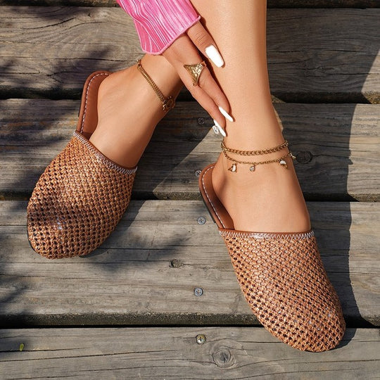 Damen elegante Clogs aus atmungsaktivem Material EB