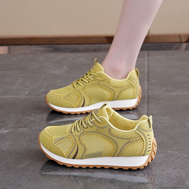 Damen Atmungsaktive Sport Sneaker mit flexiblem Mesh-Obermaterial und rutschfester Sohle EB