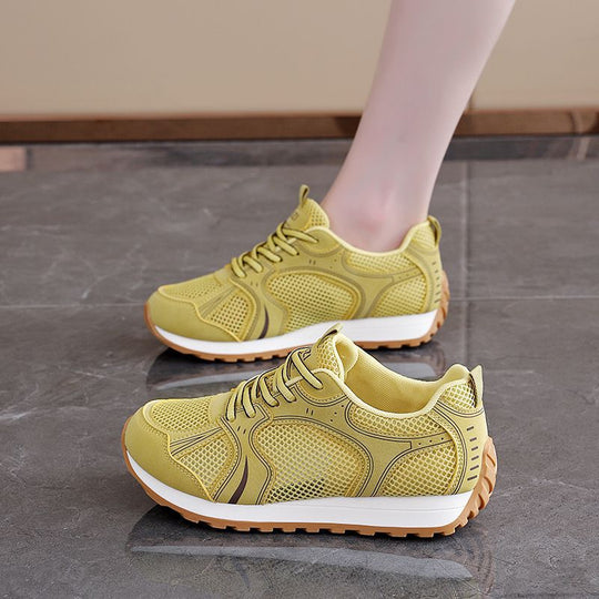 Damen Atmungsaktive Sport Sneaker mit flexiblem Mesh-Obermaterial und rutschfester Sohle EB