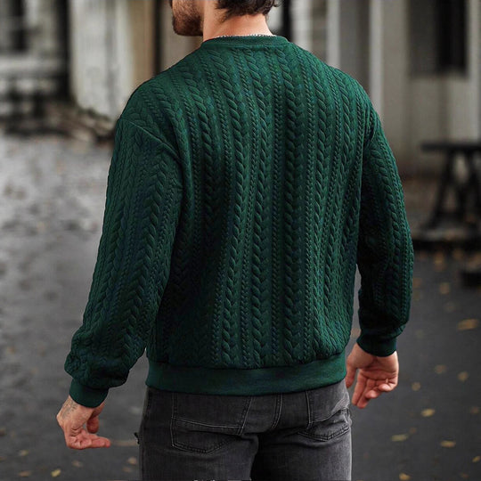 Herren Strickpullover mit strukturiertem Muster EB