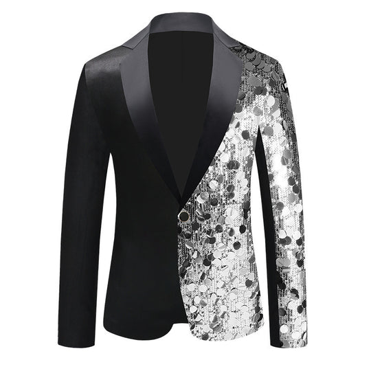 Herren Pailletten-Blazer mit einzigartigem Design und glamourösem Glanz EB