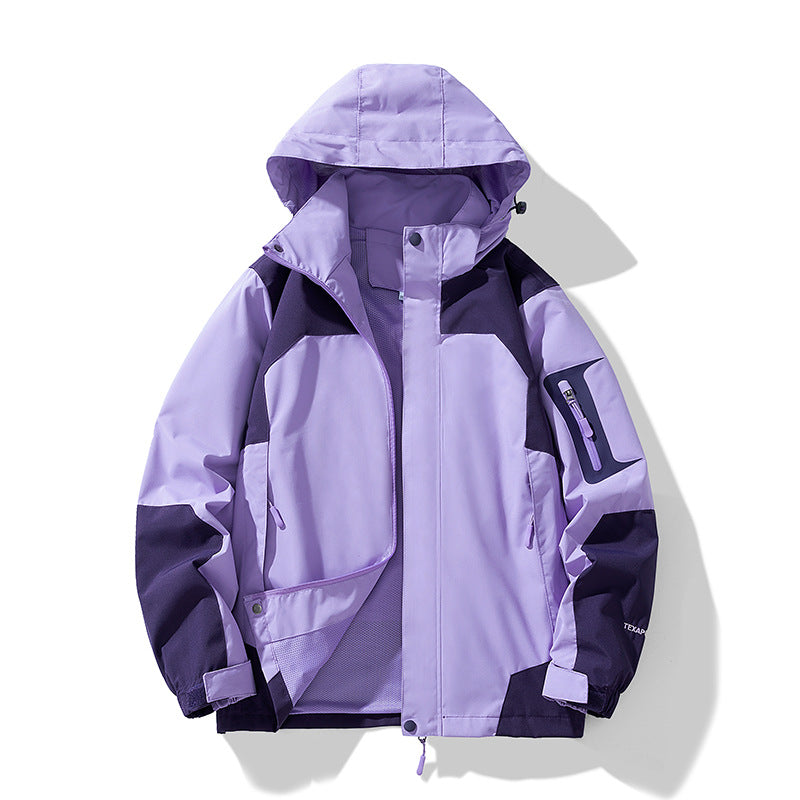 Herren winddichte Softshell-Outdoorjacke mit verstellbarer Kapuze, verschließbarer Ärmeltasche und atmungsaktiver Membran EB