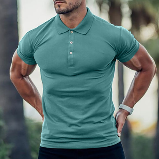Herren Polo-Shirt mit körperbetontem Schnitt und hochwertiger Pique-Textur EB