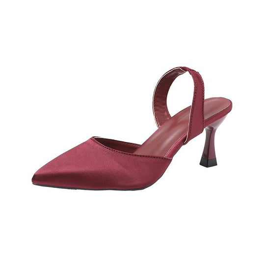 Damen Slingback-Pumps mit spitzer Kappe und bequemem Blockabsatz EB