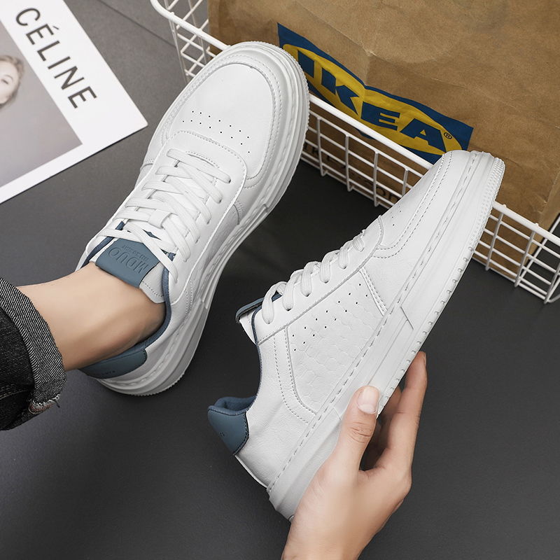 Damen Leder Sneakers mit modischem Design und atmungsaktiver Sohle EB