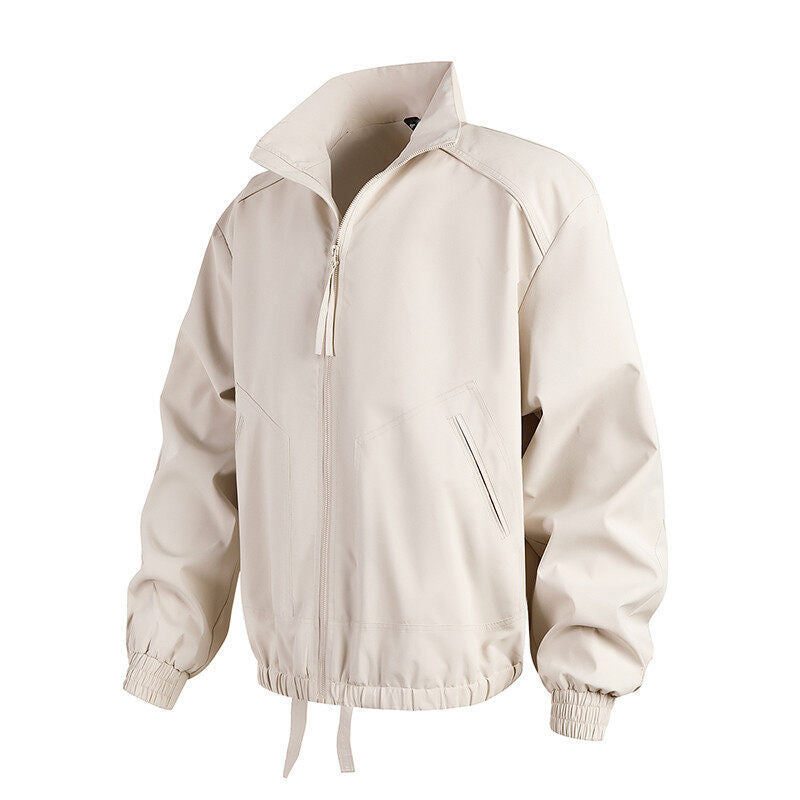 Herren lässige Übergangsjacke mit hohem Kragen und praktischen Taschen EB