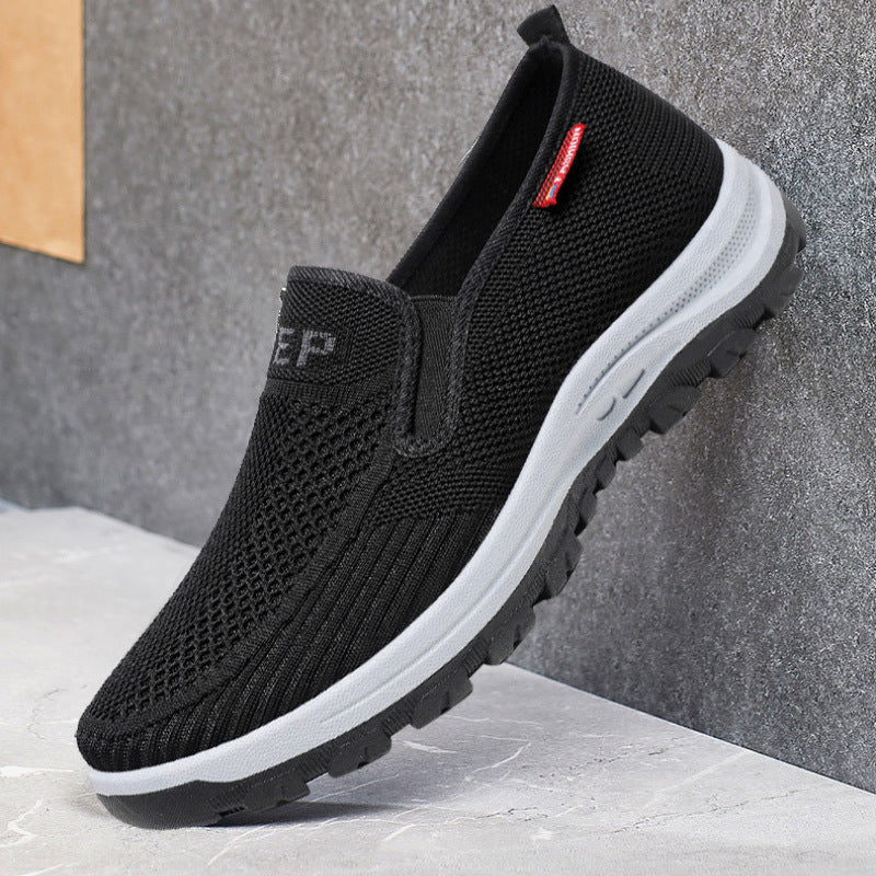 Damen Bequeme Slip-On Laufschuhe mit atmungsaktiver Mesh-Oberfläche EB