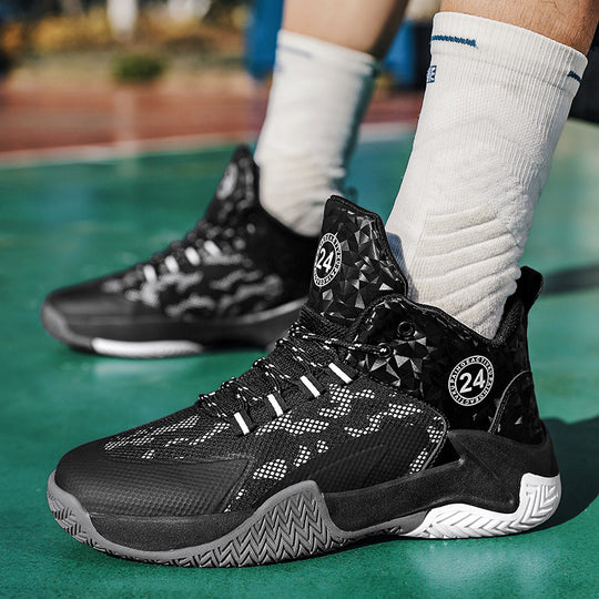 Herren High-Top Basketball-Sneaker mit verstärkter Zehenkappe, stabiler Fersenstütze und multidirektionaler Traktionssohle EB