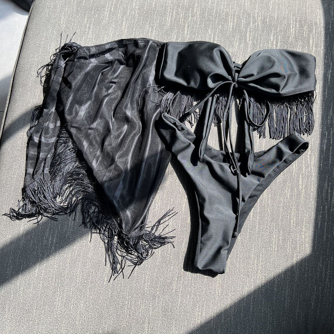 Damen Fransen-Bikini-Set EB