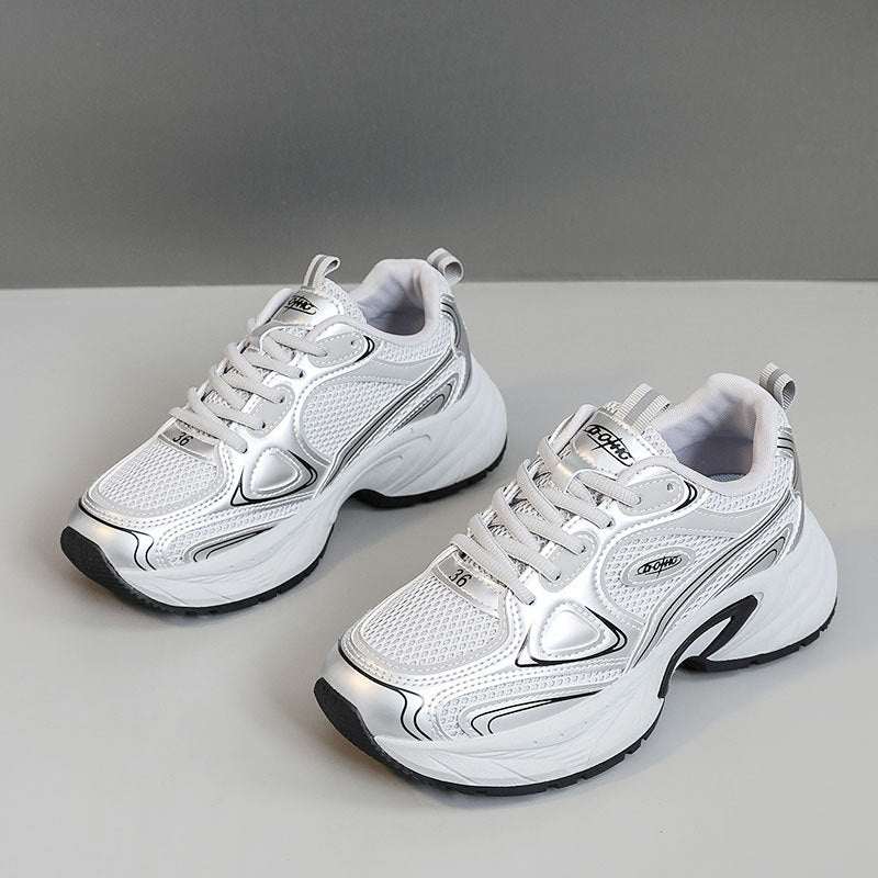 Damen Sportliche Lauf-Sneaker mit atmungsaktiver Mesh-Oberfläche und dämpfendem Fußbett EB