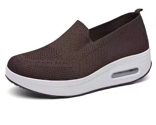 Damen Slip-On Sneakers mit atmungsaktivem Obermaterial und stoßdämpfender Sohle EB