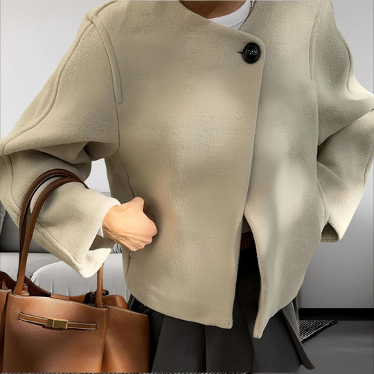 Damen Modische Oversized-Jacke mit strukturiertem Design EB
