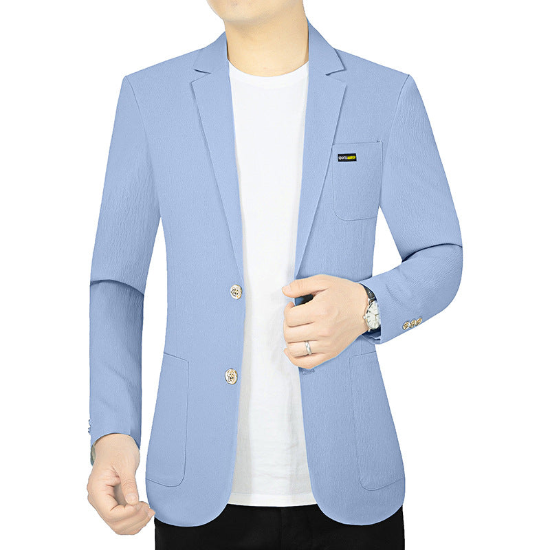 Herren Modernes Stretch Business-Sakko mit schmalem Schnitt und aufgesetzten Taschen EB