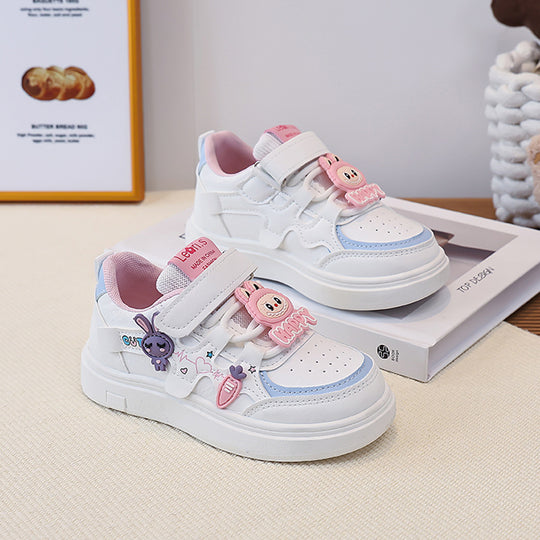 Damen Kindersneaker mit niedlichen Applikationen und praktischem Klettverschluss EB