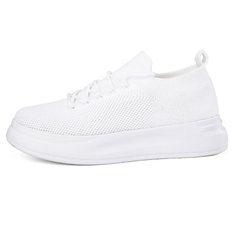 Damen nan elastischer Strick-Slip-on Sneaker mit viskoelastischer Fußbett-Einlage und dämpfender Plateau-Laufsohle EB