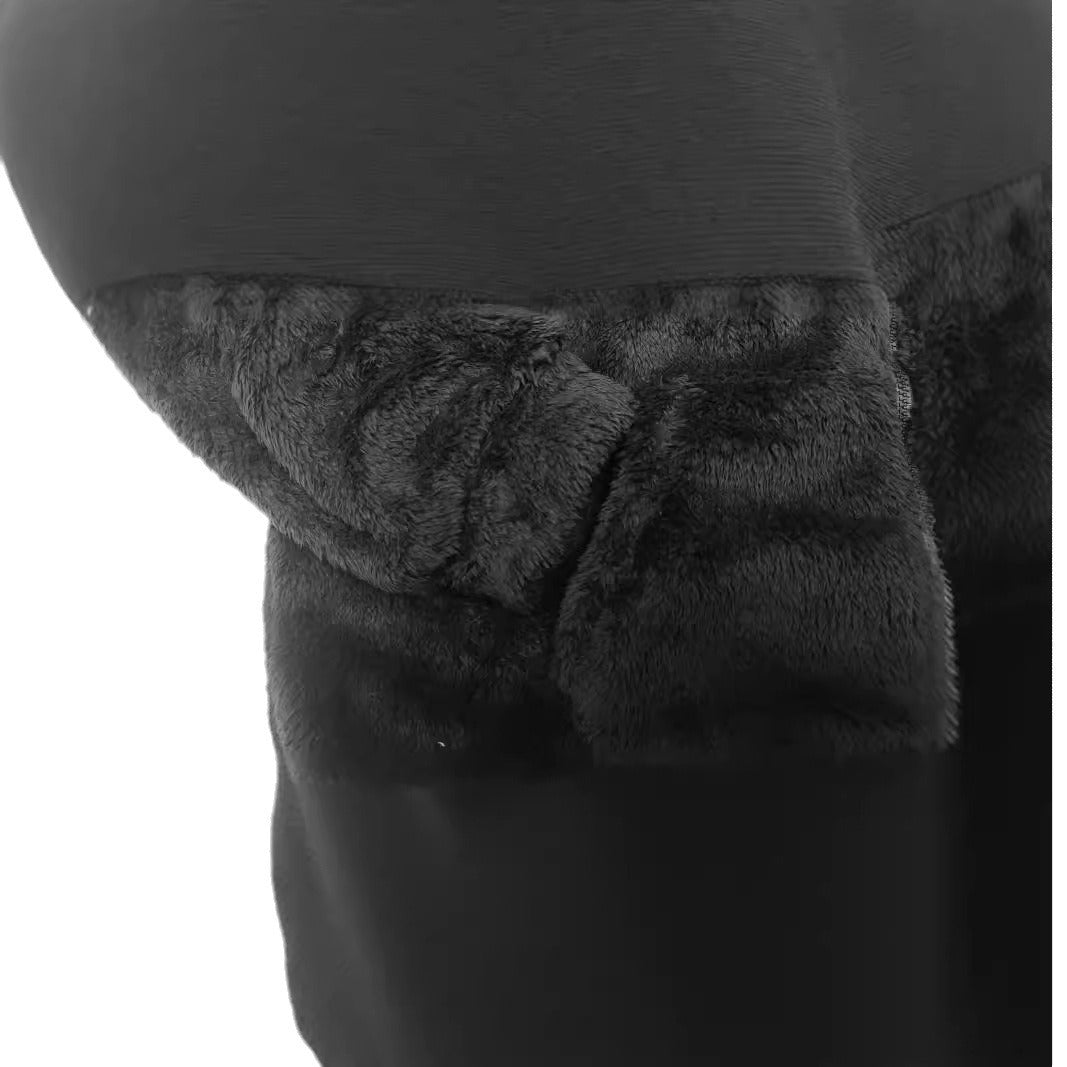 Damen kuschelige Fleecejacke mit Kapuze und seitlichen Taschen EB