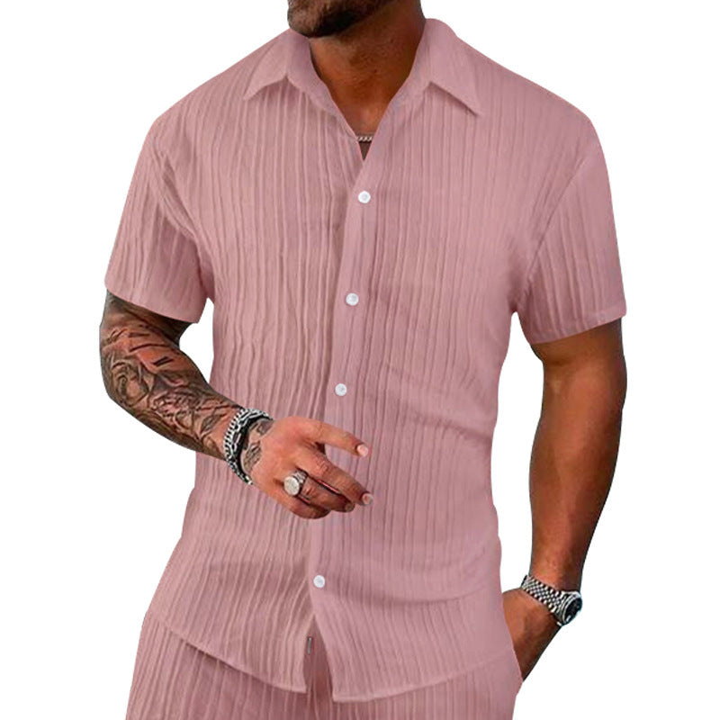 Herren Kurzarm-Shirt mit strukturiertem Design EB