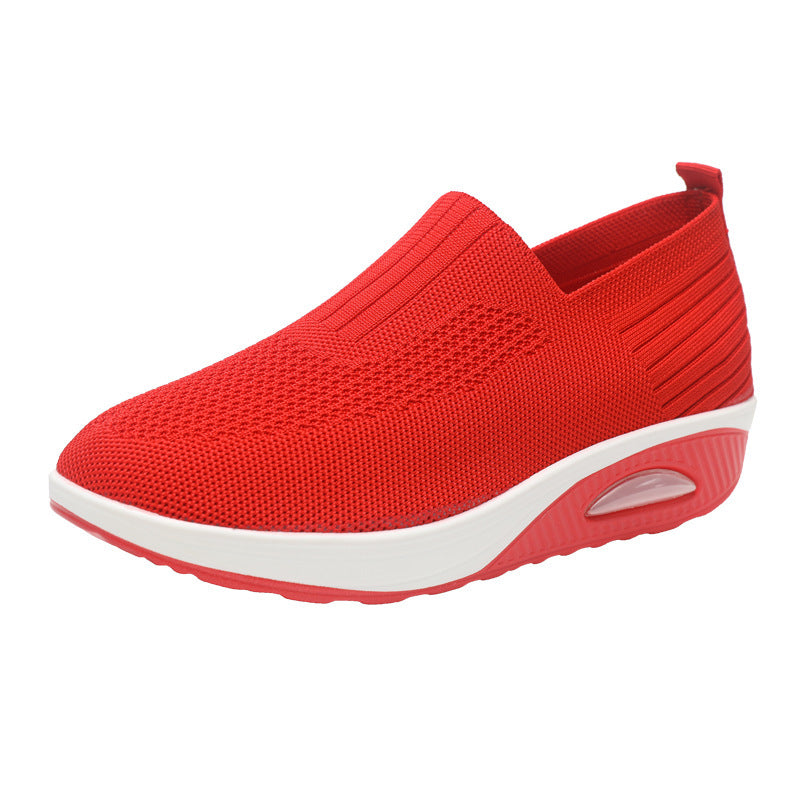 Damen leichtgewichtige Slip-On Sneakers mit atmungsaktiver Mesh-Oberfläche EB