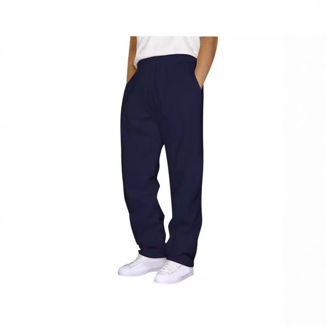 Damen nan ungekürzte Relax-Freizeithose mit hohem Komfortbund, innenliegendem Kordelzug und seitlichen Eingrifftaschen EB
