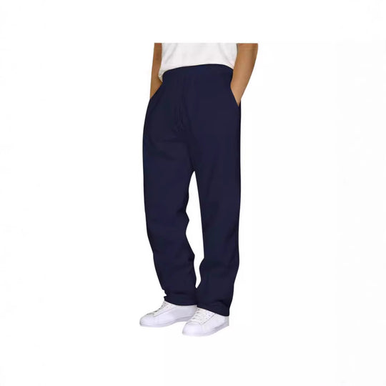 Damen nan ungekürzte Relax-Freizeithose mit hohem Komfortbund, innenliegendem Kordelzug und seitlichen Eingrifftaschen EB