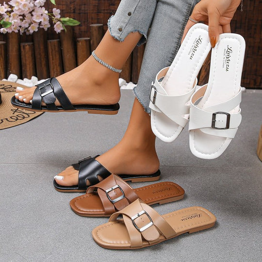 Damen elegante und komfortable Riemensandalen EB