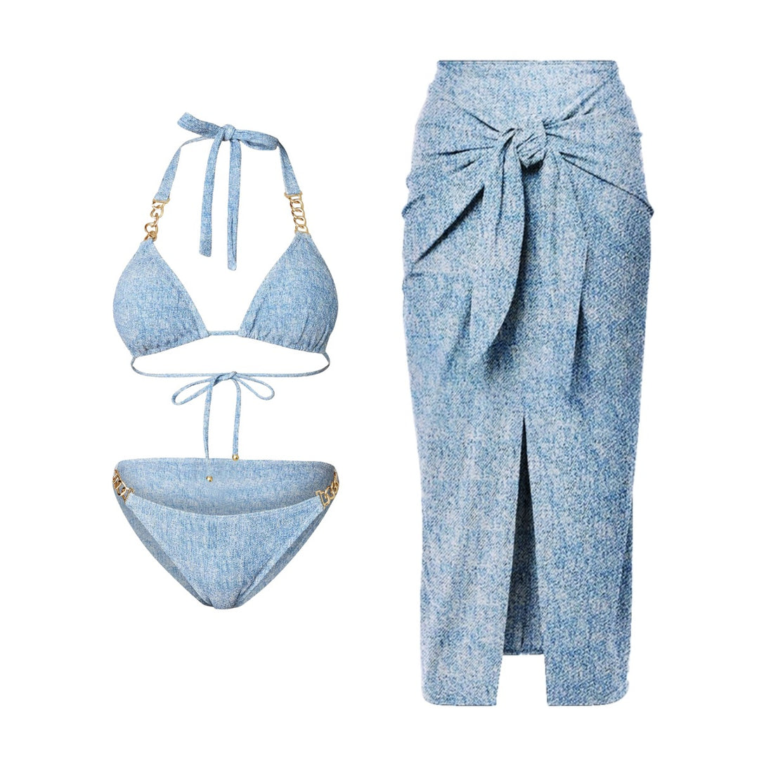 Damen Bikiniset mit Wrap-Rock EB