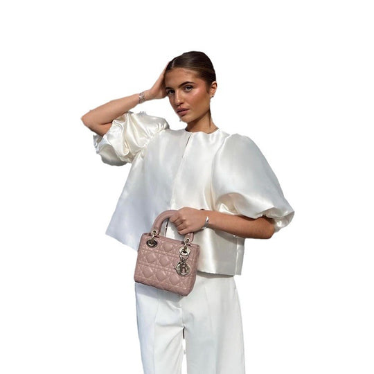 Damen modische Bluse mit ballonförmigen Ärmeln und elegantem Schnitt EB