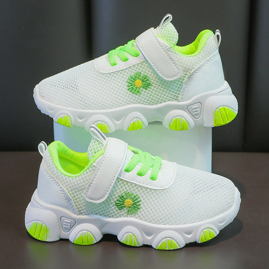 Damen Sportliche Sneakers mit luftiger Mesh-Oberfläche und verstellbarem Klettverschluss EB