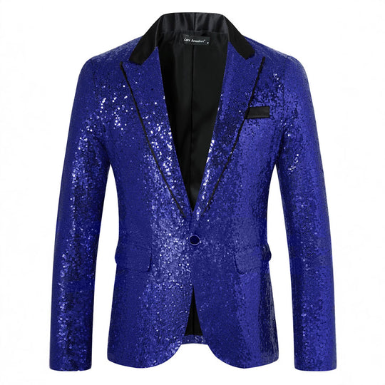 Herren Glamouröser Paillettenblazer EB
