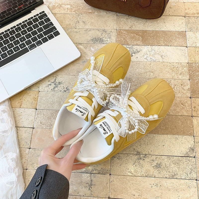 Damen Sportliche Sneakers mit elegantem Schleifendetail EB