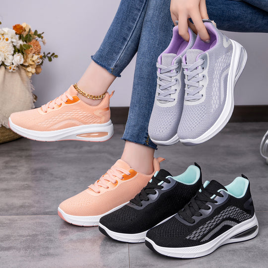 Damen Atmungsaktive Freizeitsneaker mit rutschfester Sohle und elastischem Obermaterial EB