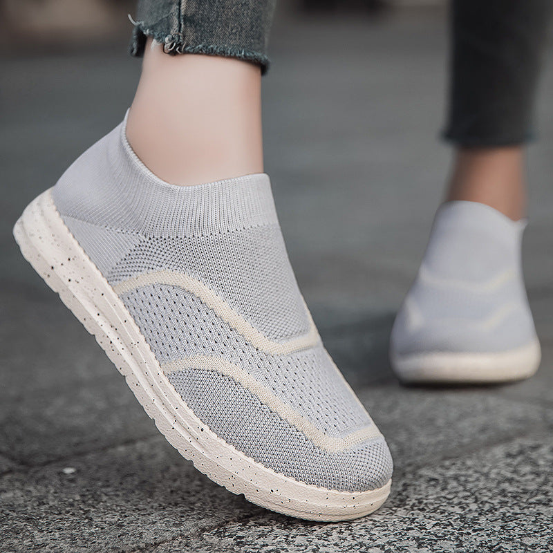 Damen Atmungsaktive Slip-On Sneakers mit flexiblem Obermaterial EB