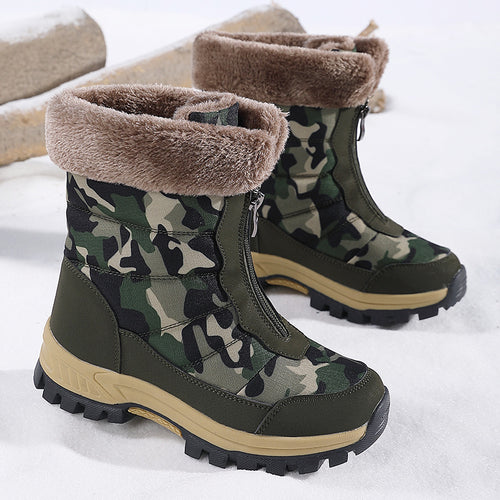 Damen isolierte Winterstiefel mit rutschfester Sohle und kuscheligem Innenfutter EB