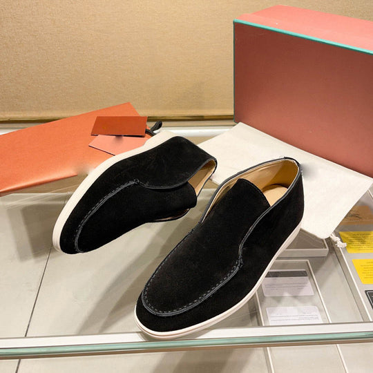 Damen Mokassin Slip-Ons aus hochwertigem Wildleder EB
