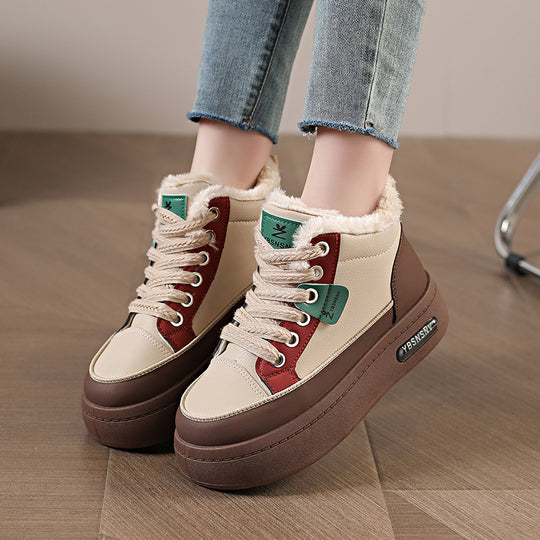 Damen High-Top Sneakers mit wärmendem Innenfutter und modischem Design EB