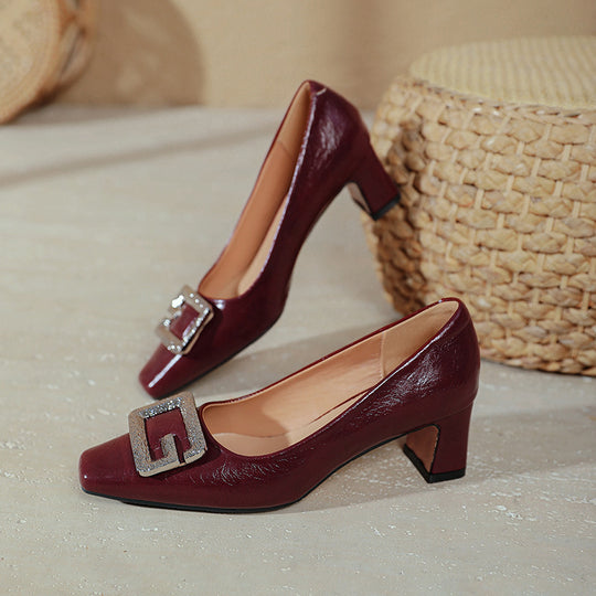 Damen elegante Absatzschuhe mit modischem Schmuckdetail EB
