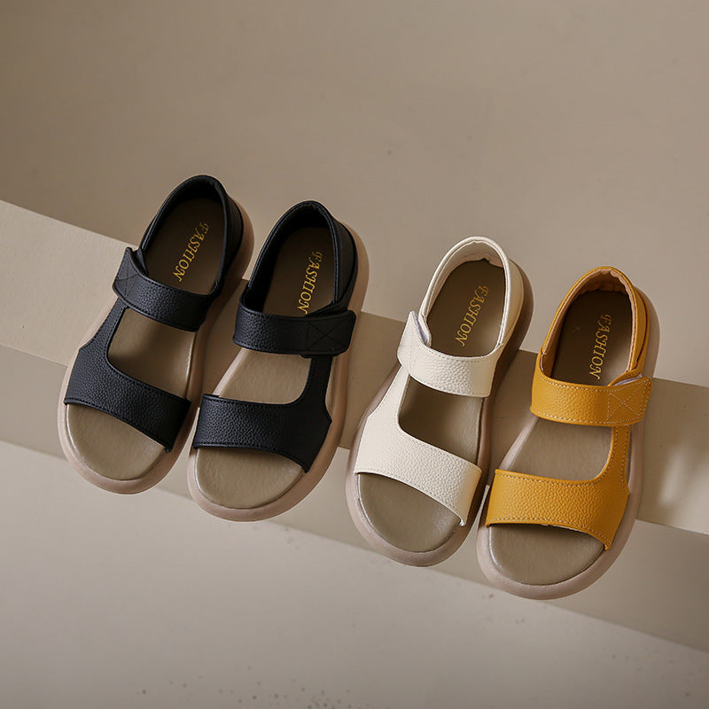 Damen Komfortable Sandalen mit verstellbaren Klettverschlüssen EB