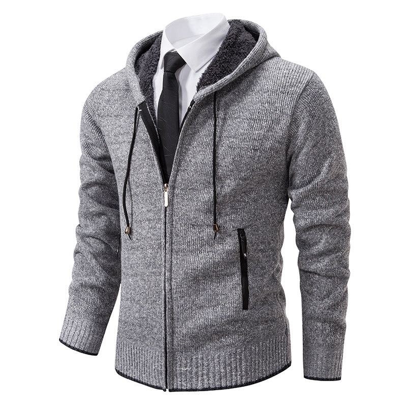 Herren Kapuzenjacke mit softem Fleece-Futter und eleganten Details EB