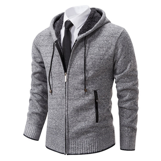 Herren Kapuzenjacke mit softem Fleece-Futter und eleganten Details EB
