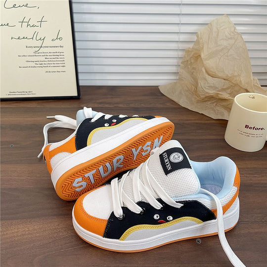 Damen Sportliche Freizeitsneaker mit atmungsaktiver Innensohle und rutschfester Sohle EB