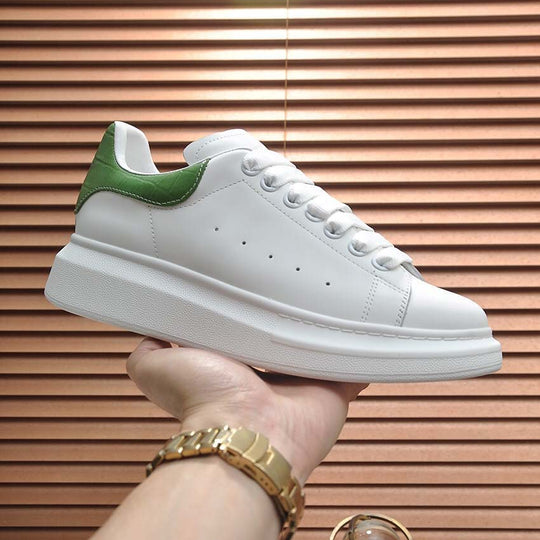 Damen Sportliche Sneakers mit modischer Lederspitze und gepolsterter Sohle EB