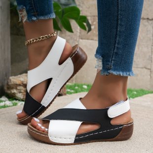Damen  orthopädische Keilsandalen mit Memory-Foam und verstellbarem Fersenriemen EB