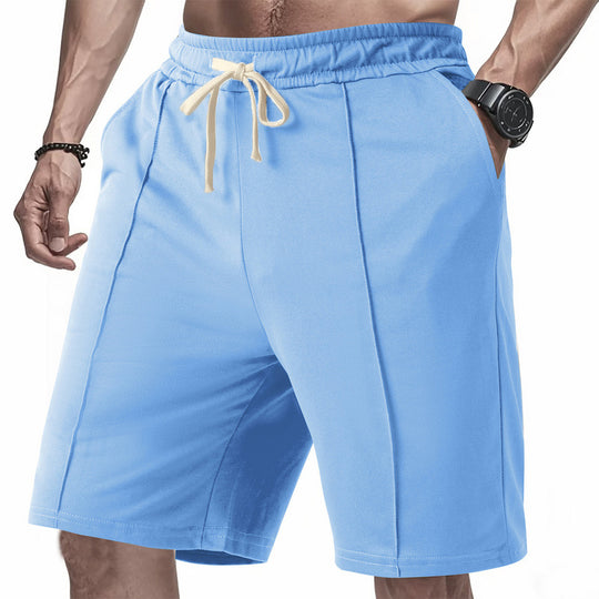 Herren nan knielange Relax-Bermuda mit flacher Bügelfalte, elastischem Tunnelzugbund und seitlichen Eingrifftaschen EB
