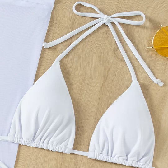 Damen Triangel-Bikini-Set mit eleganter Wickeloptik EB
