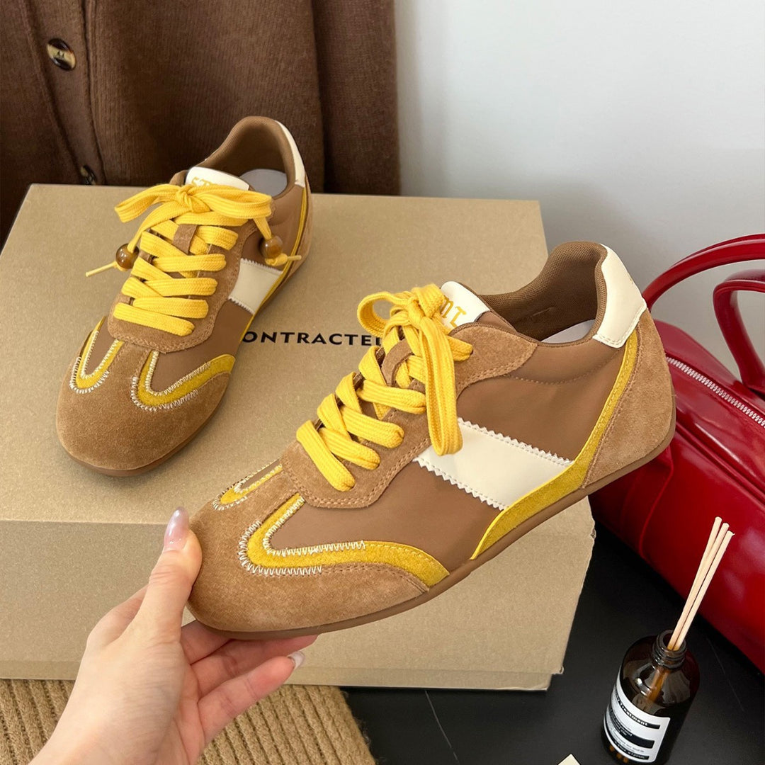 Damen modische Sneakers mit samtweichem Obermaterial und einzigartigem Design EB
