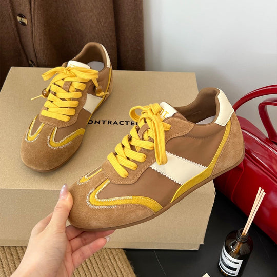 Damen modische Sneakers mit samtweichem Obermaterial und einzigartigem Design EB