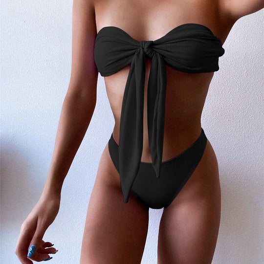 Damen Bandeau-Bikini mit Schleifen-Detail EB