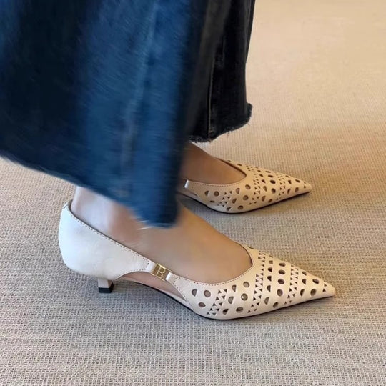Damen elegante Pumps mit filigranen Cut-Outs und bequemer Innensohle EB